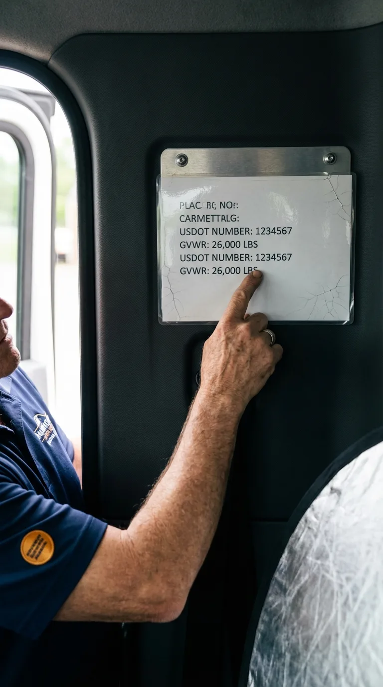 USDOT licensing placard verification in Portland